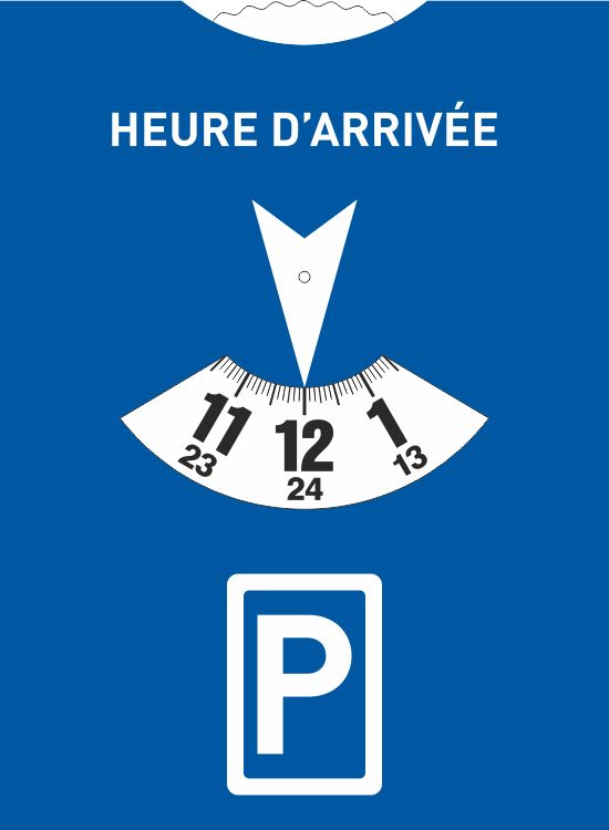 Disque de Stationnement Publicitaire Zone bleue - DSPB15