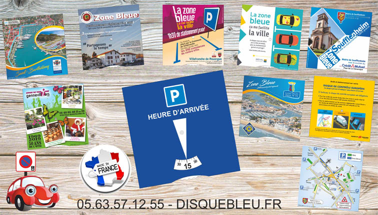 Disque de stationnement pour zone bleue