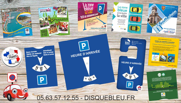 Disque de stationnement pour zone bleue