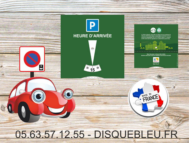 Disque de stationnement vert pour vehicules electriques